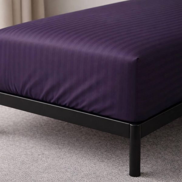 Простирадло натяжне Сатин Boston Anthracite Stripe