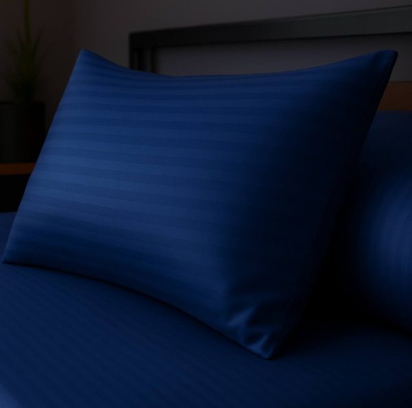 Наволочка Сатин Boston Royal Blue Stripe