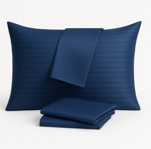 Наволочка Сатин Boston Royal Blue Stripe
