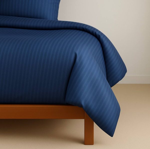 Підковдра Сатин Полуторна Boston Royal Blue Stripe
