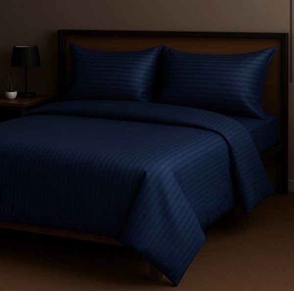 Підковдра Сатин Полуторна Boston Royal Blue Stripe